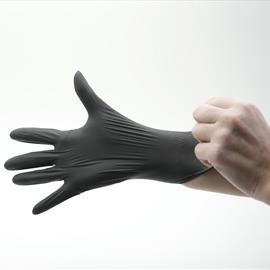 BLACK NITRILE POWDER FREE GLOVES - SMALL
