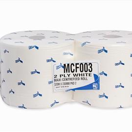 MAXI WHITE CENTREFEED ROLLS