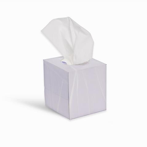 CUBED FACIAL TISSUES