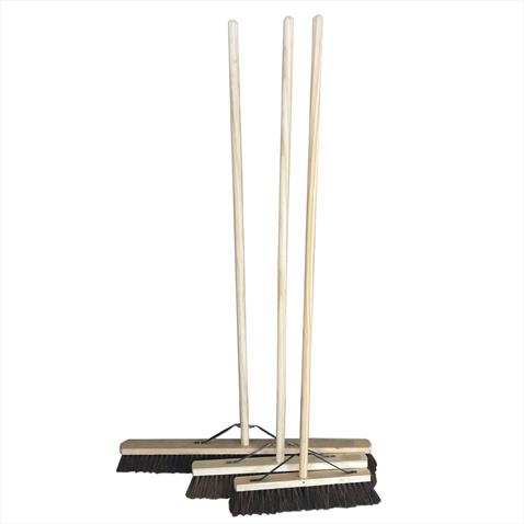 36" BASSINE BROOM STIFF WOODEN SWEEPING BROOM KIT - New