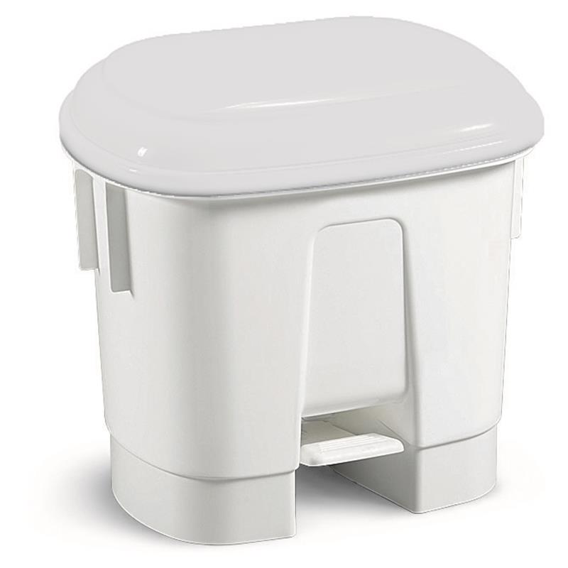 30LTR WHITE HEAVY DUTY PEDAL BIN